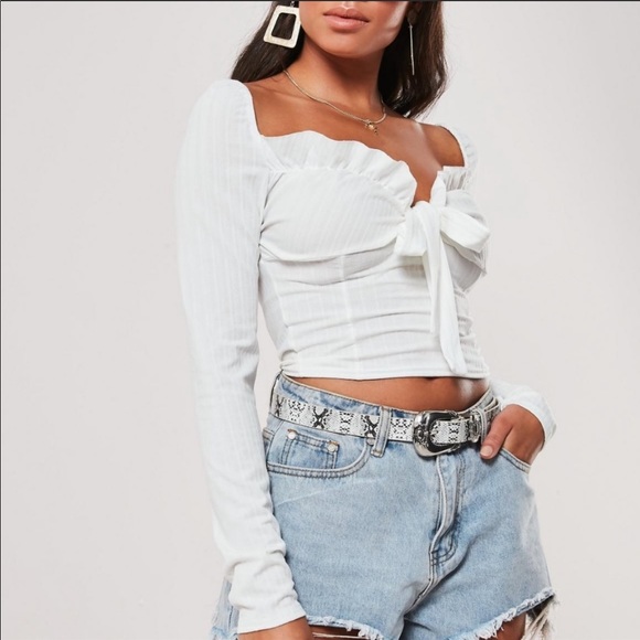 Missguided Tops - Milkmaid Crop Top